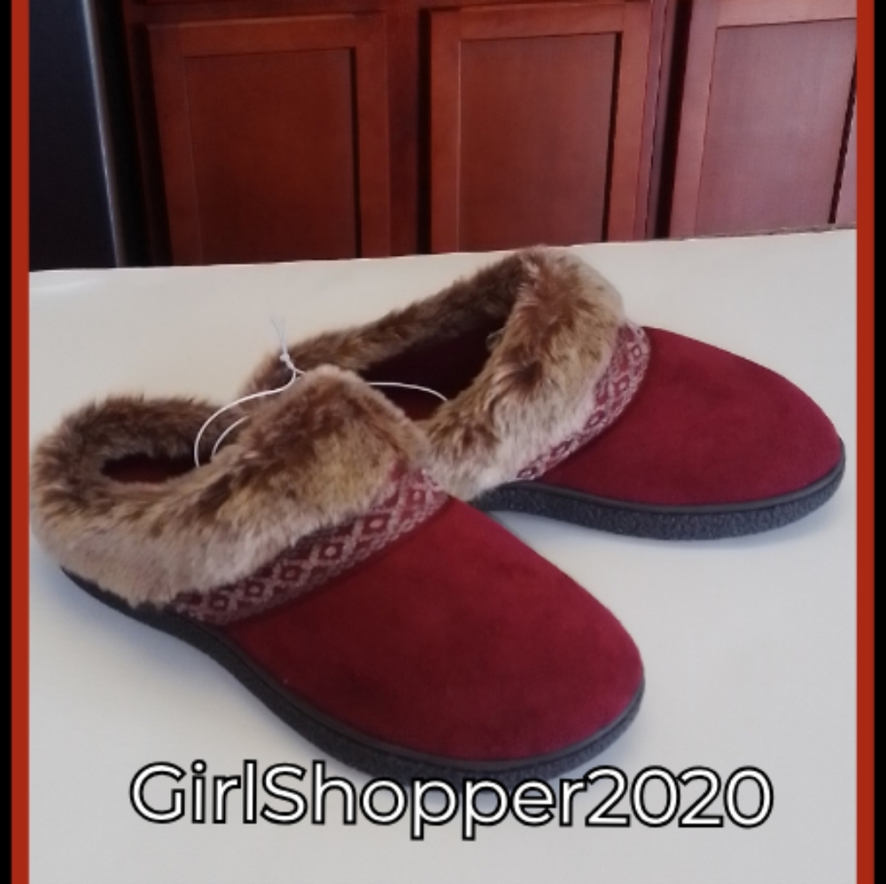 🐸Women's ISOTONER Slipper w Faux Fur - Picture 7 of 7